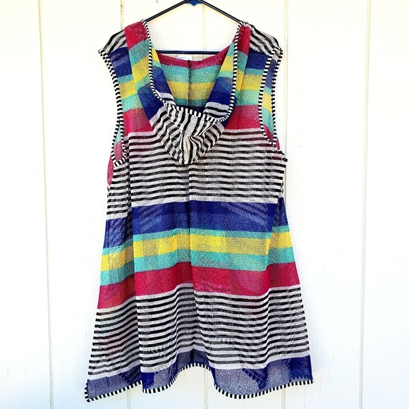 Nouveau Monde Multi Color Mesh Cover-up - Picture 2 of 6